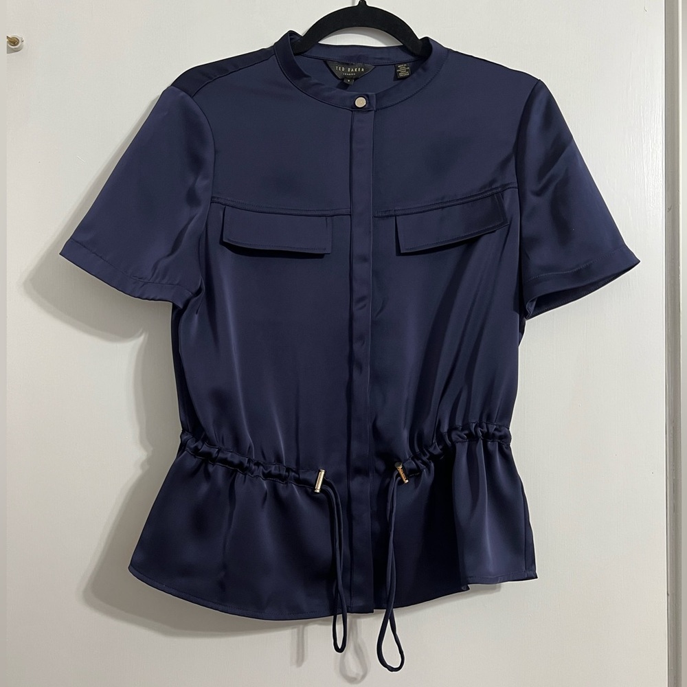 Ted Baker navy button up top